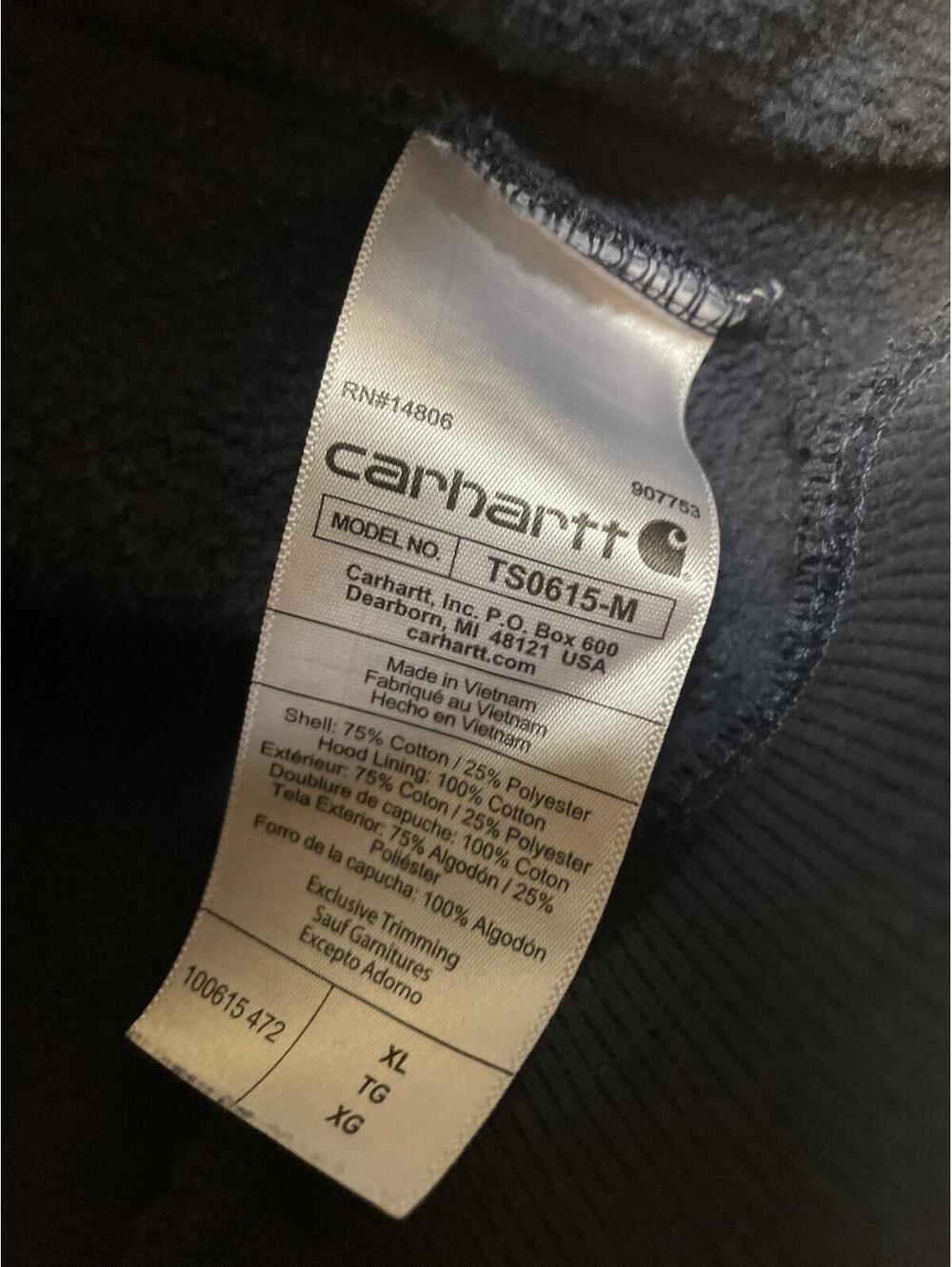Carhartt Rain Defender Loose Fit Hoodie Mens XL Blue - Picture 3 of 7
